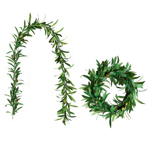 2Pcs Greenery Vine Artificial Greenery Garland Vine for Wedding Parties Home Decorations Bookstore Cafe Store Cloth Shop