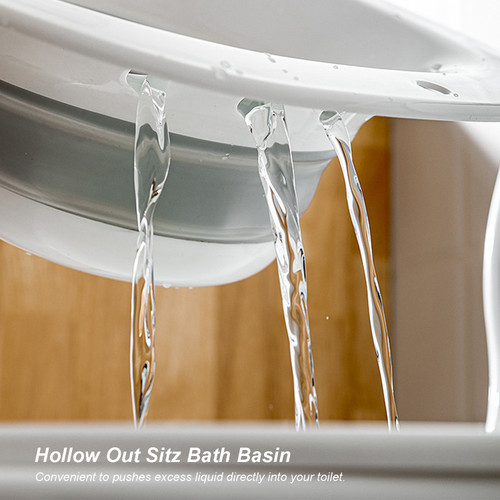 Sitz Bath for Toilet Collapsible Seat Sitz Foldable Squat Free Sitz Bath Folding Sitz Reusable Toilet Sitz Bath Tub Hip Basin for Patient Elderly Postpartum Care Wounds Hemorrhoids Pregnant Woman Perineal Care