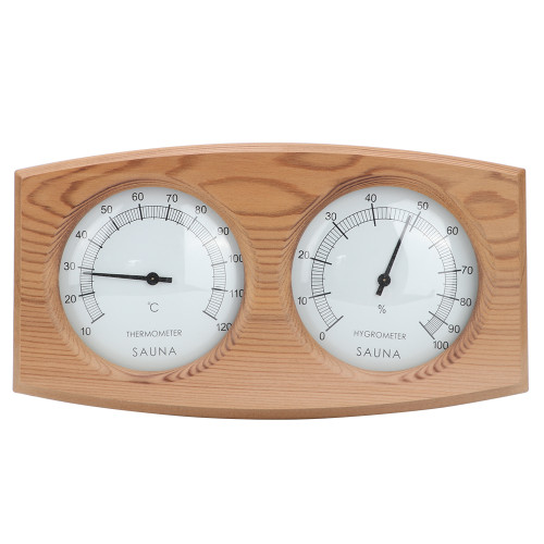 2 In-1 Wood Thermo Hygrometer Thermometer Hygrometer Sauna Room Steam Room Accessories