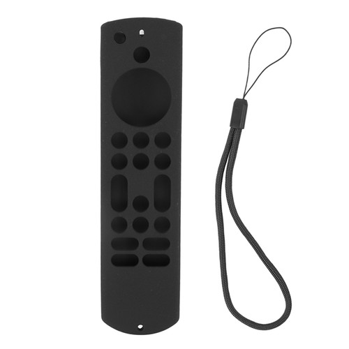 Remote Control Silicone Case Soft Safe Shockproof Waterproof Precise Cutout Fully Wrap Remote Cover for Amazon TV Black