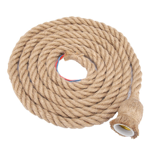 3m E27 Vintage Hemp Rope Ceiling Light Base Pendant Lamp Bulb Holder 85-265V