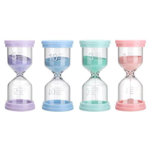 Hourglass Sand Timers Set Small Portable High Accuracy for Classroom Use