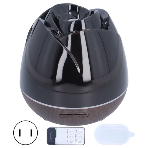 400ml Wood Grain Air Humidifier Remote Control Aromatherapy Diffuser with Night Light