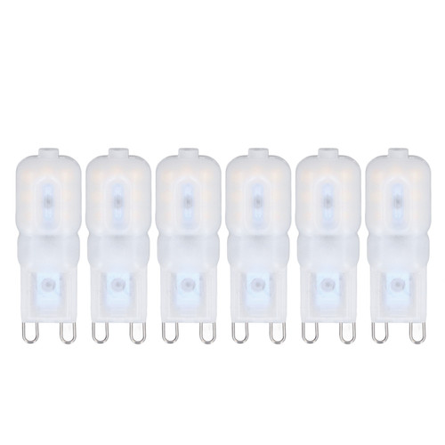 6Pcs G9 LED Light Bulbs Dimmable 3W Energy Saving 360 Degree Light Light Bulb for Ceiling Lamps and Pendant Lamps Natural White 110-140V