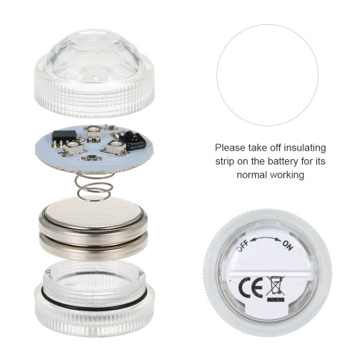 Mini LEDs RGB Submersible Light Colorful Lamp Underwater Candle Light IP68 Water Resistance with Remote Control 6pack