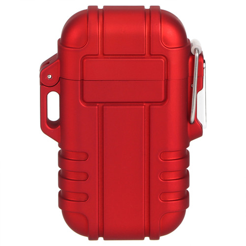 Portable Gas Lighter Waterproof Windproof Lighter Igniter for Smoker Cigarettes Cigar (Red)