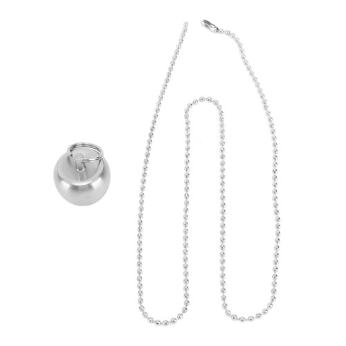 Portable Medicine Bottle Stainless Steel Mini Capsules Box Daily Medicine Container Case with Bead Chain for Outdoor Camping Travel