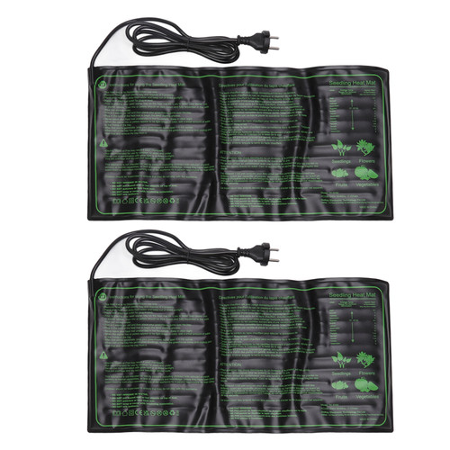 2Pcs Waterproof Seedling Heating Mat Plant Seed Germination Growth Constant Temperature Pad EU Plug 220‑240V
