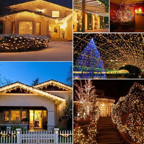 Neoglint 20Meters/65.6Ft 200LEDs Solar Powered Fairy String Light with Controller IP67 Water Resistance Built-in 1200mAh High Capacity Rechargeable Cell for Patio Yard Garden Wedding Function Festival Holiday Christmas Xmas Decoration Present Gift