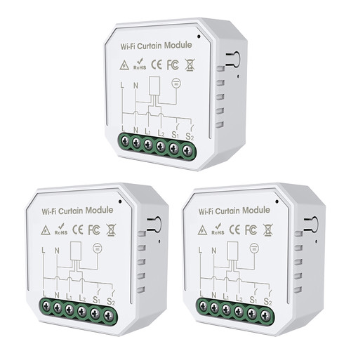 Tuya WiFi Intelligent Curtain Switch Module Home Curtain Modification Module Mobilephone Device Sharing Timing Function APP Remotes Control Compatible with Alexa  Home Voice Control
