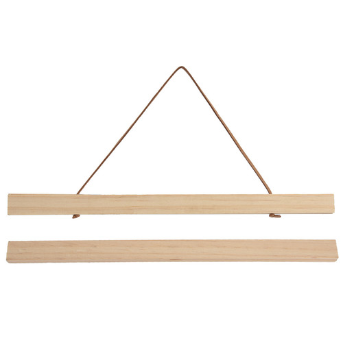 Wooden Poster Hanger DIY Magnetic Hanging Frame for Art/Prints/Canvas/Photos/Pictures/Artwork30x2.1CM