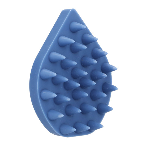 Shampoo Massage Brush Silicone Scalp Brush Hair Massager Bathing Shower Hair Cleaning CombBlue