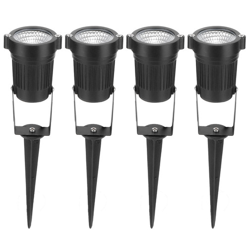 4PCS Waterproof Outdoor Spotlights LED Landscape Light DC12V for Driveway Yard Lawn Garden Decor