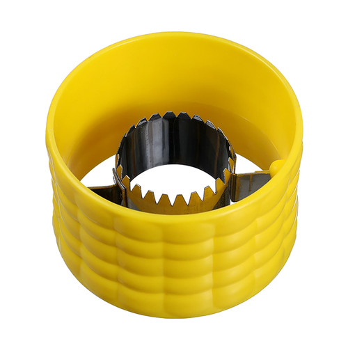 Corn Cob Stripper Peeler Remove Kernel Portable Stainless Steel Corn Stripper for Kitchen Yellow