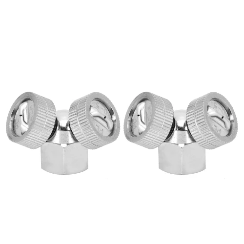 G3/8in Female Thread Stainless Steel 2 Head Garden Sprinklers Agricultural Irrigation Spray Head