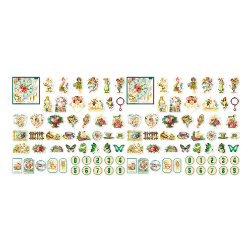 100 Sheets Vintage Stickers Fadeproof Victorian Stickers for Scrapbooking for Notebook Garden Secret