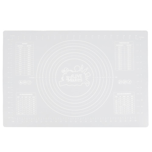 60x40cm Silicone Baking Mat with Scale Kitchen Pastry Dough Rolling Mat Heat Resistance PadTransparent Color