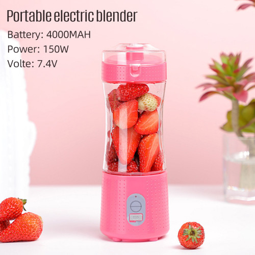 Portable Blender for Shakes and Smoothies Personal Size Single Serve Travel Fruit Juicer Mixer Cup with Rechargeable 4000mAh USB Rechargeable Battery  Small Electric Individual Mini Blender for Juice Milk