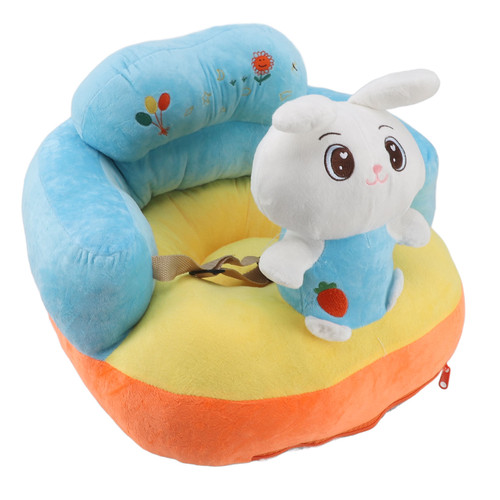 Learning Sitting Chair Prevents Falls Adjustable Angle Portable Safe Super Soft Plush Baby Support Seat Bunny Baby