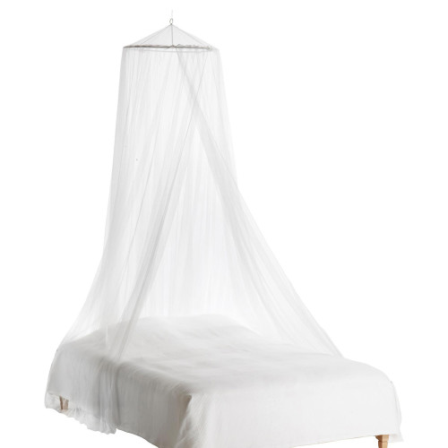 Htovila Universal White Dome Mosquito Mesh Net Easy Installation Hanging Bed Canopy Netting for Single to King Size Beds Hammocks Cribs