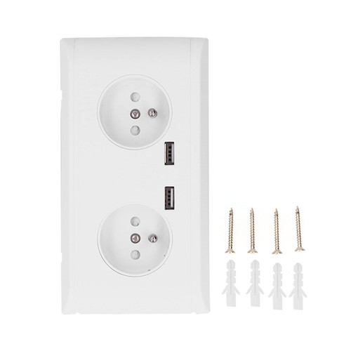 Wall Charger Socket with Dual USB Port Innovative Electric Plug Socket Outlet