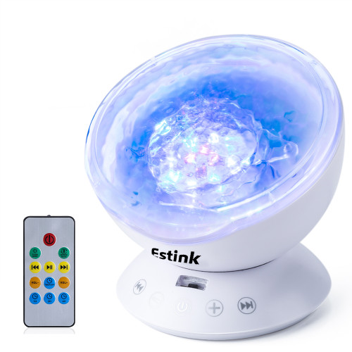 LED Ocean Night Light Projector With 7 Colors Light Show Projection Builtin Soft Music