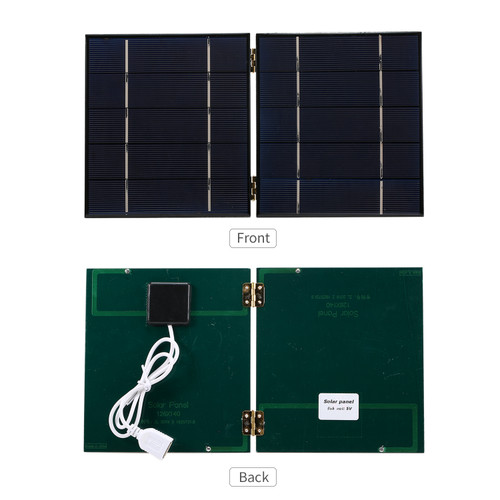 7W/5V Portable Solar Charger With USB Port Foldable Solar Panel Camping Hiking Travel Compact Solar Power Phone Charger For Tablet Laptop Cellphones