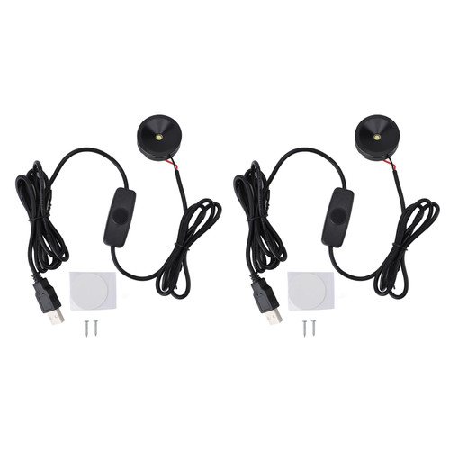 2PCS LED Spot Lights Professional 5V USB Dimmable Small Spot Lights for Display Case Jewelry Case Entryway Cabinet White Light