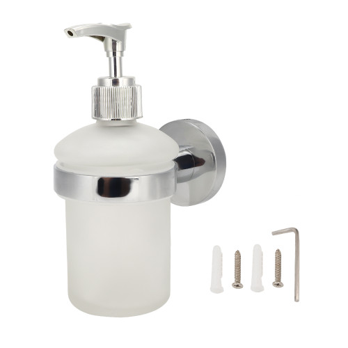 Wall Mounted Stainless Steel Manual Hand Liquid Lotion Soap Dispenser Bottle for Hotel Home Bathroom