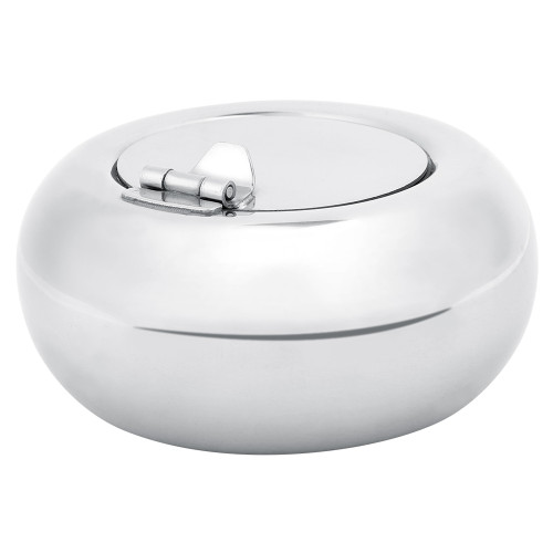 Drum Type Stainless Steel Cigarette Lidded Ashtray Smoke Holder with Windproof Lid Cover