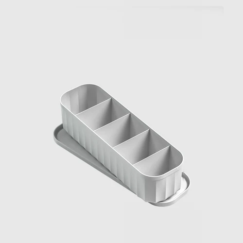 Socks Storage Box Drawer Type Household 3 In 1 Category Grid Design Large Capacity PP Underwear Storage Holder White (5 Grid Socks)