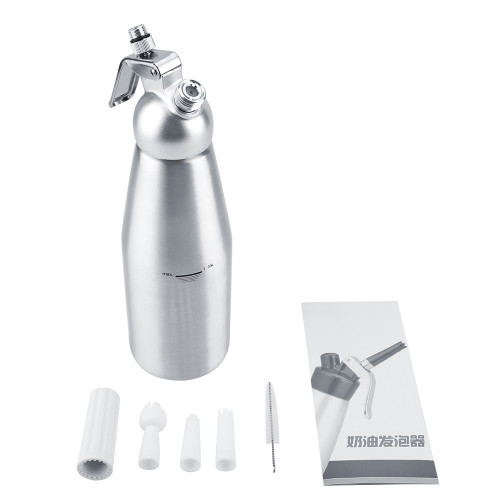 1000ml Portable Aluminum  Whipped Cream Dispenser Foamer Dessert Tool