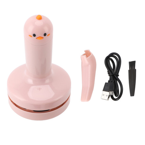 Portable Desktop Vacuum Cleaner Chick Shape Rechargeable Lovely Powerful Filtration System Handheld Table Dust Cleaner Pink