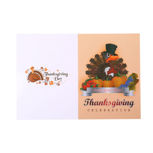 Christmas Halloween DIY Rhinestone Painting Greeting Card Snowman Art Craft 03#