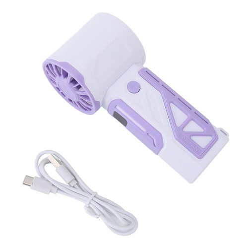 Handheld Turbo Fan 100 Speeds 4000mAh Battery Rechargeable Portable Mini Fan for Outdoor Travel Purple