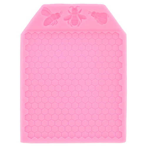 Cellular Shape Silicone Fondant Mold DIY Chocolate Decoration Mold Baking Tool for KitchenPink