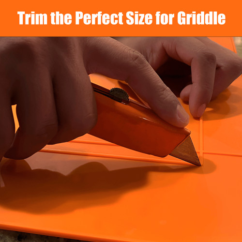 36 Inches Griddle Mat Compatible with Blackstone Griddle Accessories Food Grade Silicone Heavy Duty Grill Cover for All Season Cooking Deck Protector from Rodents Insects Debris and Rust Orange