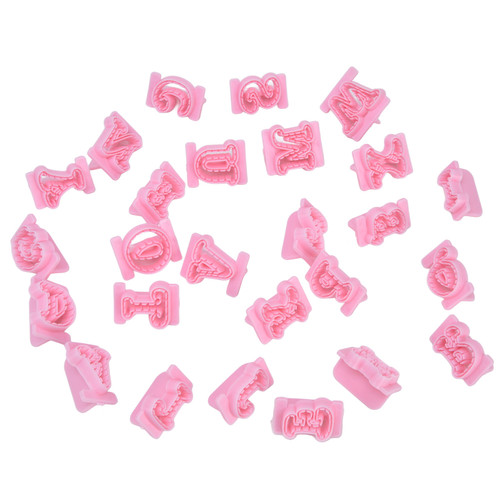 26pcs Fondant Cake Mold Soft Easy Demoulding Heat Resisting Number Cake Mold for Biscuits Chocolates CandiesUppercase Letters