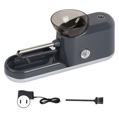8mm Electric Automatic Cigarette Rolling Machine Tobacco Injector Machine Smoke Roller Making Cigarette Accessories 110‑240V Grey US Plug