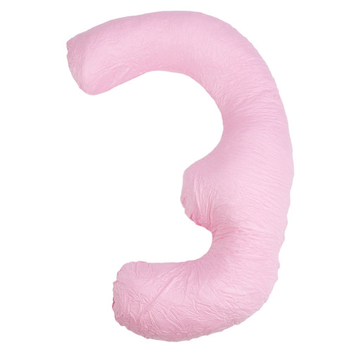 Pregnancy Pillows J Shaped Pink Relieve Abdomen Pressure High Elasticity Quick Rebound Maternity Pillow for Sleeping