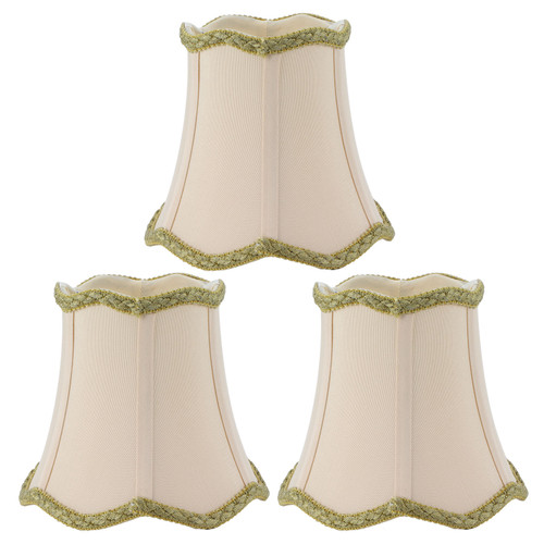 3Pcs Modern Lampshade European Style ClipOn E14 Chandelier Lamp Shade Accessory Beige