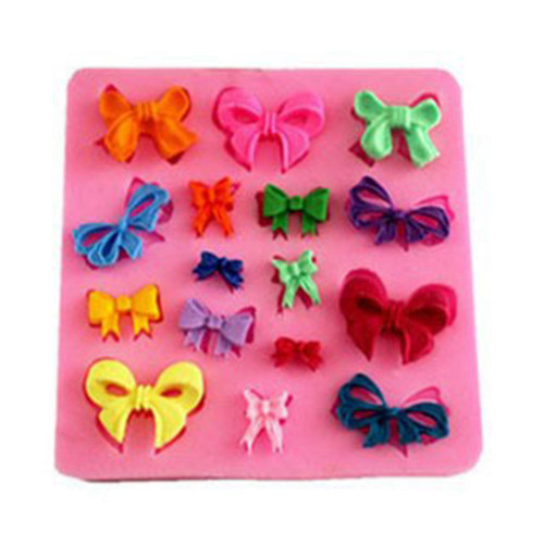 Bow knot Mould Decorating Tool Belt Buckle DIY Silicone Cake Mold for Baking Fondant Cupcake02#