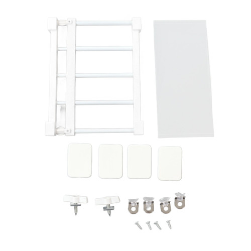 Tension Rod Shelf 14.2 Inch Width Nail Free Expandable Storage Rack for Cabinet Wardrobe 50 to 80cm /19.7 to 31.5in