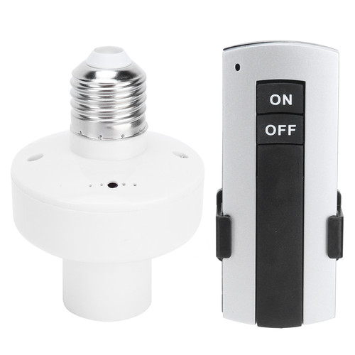 E27 Light Socket Bulb Base Holder with Remote Control Accessory for Home Bedroom