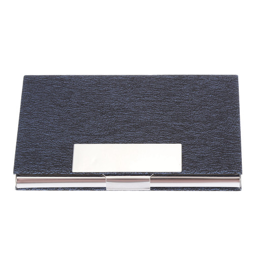 Rfid Business Card Storage Case Portable Stainless Steel Card Holder (Blue)