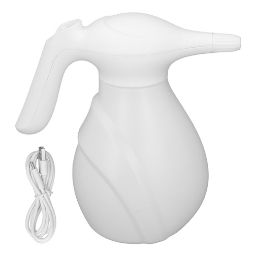 Electric Watering Can Automatic Even Spraying Lightweight Electric Spray Bottle Plant Watering Device with LED Light White
