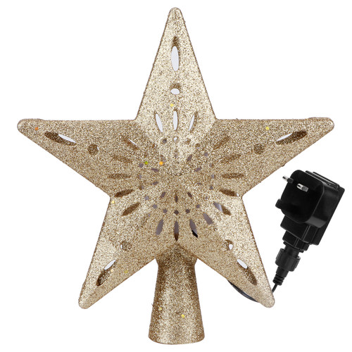 Christmas Tree Topper LED Projector Lights RGB Projection Lamp for Christmas Tree DecorUK Plug 220‑240V