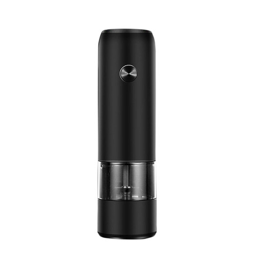 Electric Pepper Grinder  Black Usb Charging High Hardness Wear Resistant   Automatic Pepper Mill Grinder For Kitchen Restaurant