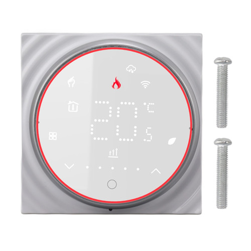 Smart Home Thermostat APP Voice Control Programmable High Accuracy Dry Contact Wall Hanging Furnace WiFi Thermostat for Boiler Heating AC 95V to 240V White