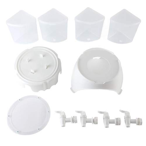 Beverage Dispenser Rotatable Large Capacity Detachable 4 Grids Cold Kettle Plastic Drink Dispenser for Refrigerator